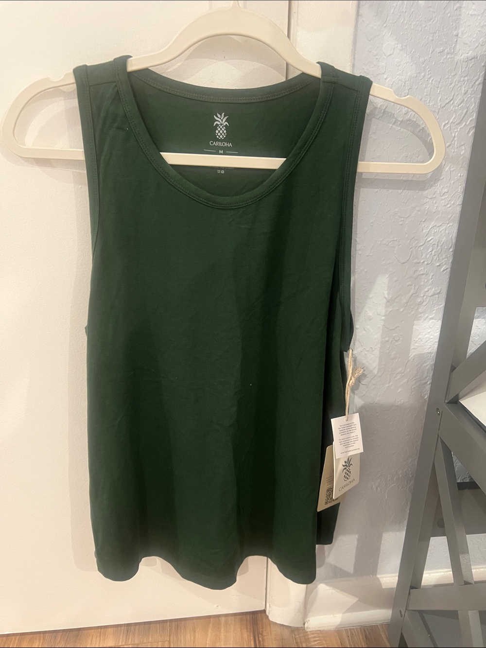 Cariloha Women's Dark Green Scoop Neck Tank